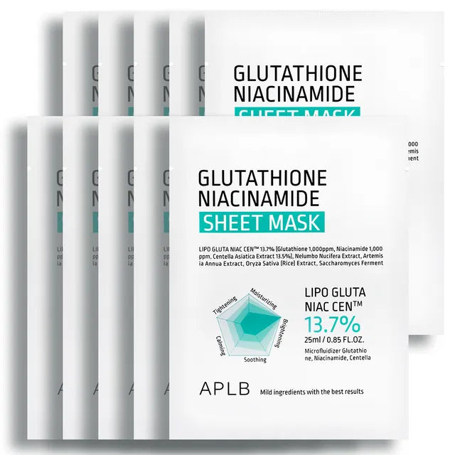 APLB Glutathion Niacinamide Sheet Mask (10 Pcs)