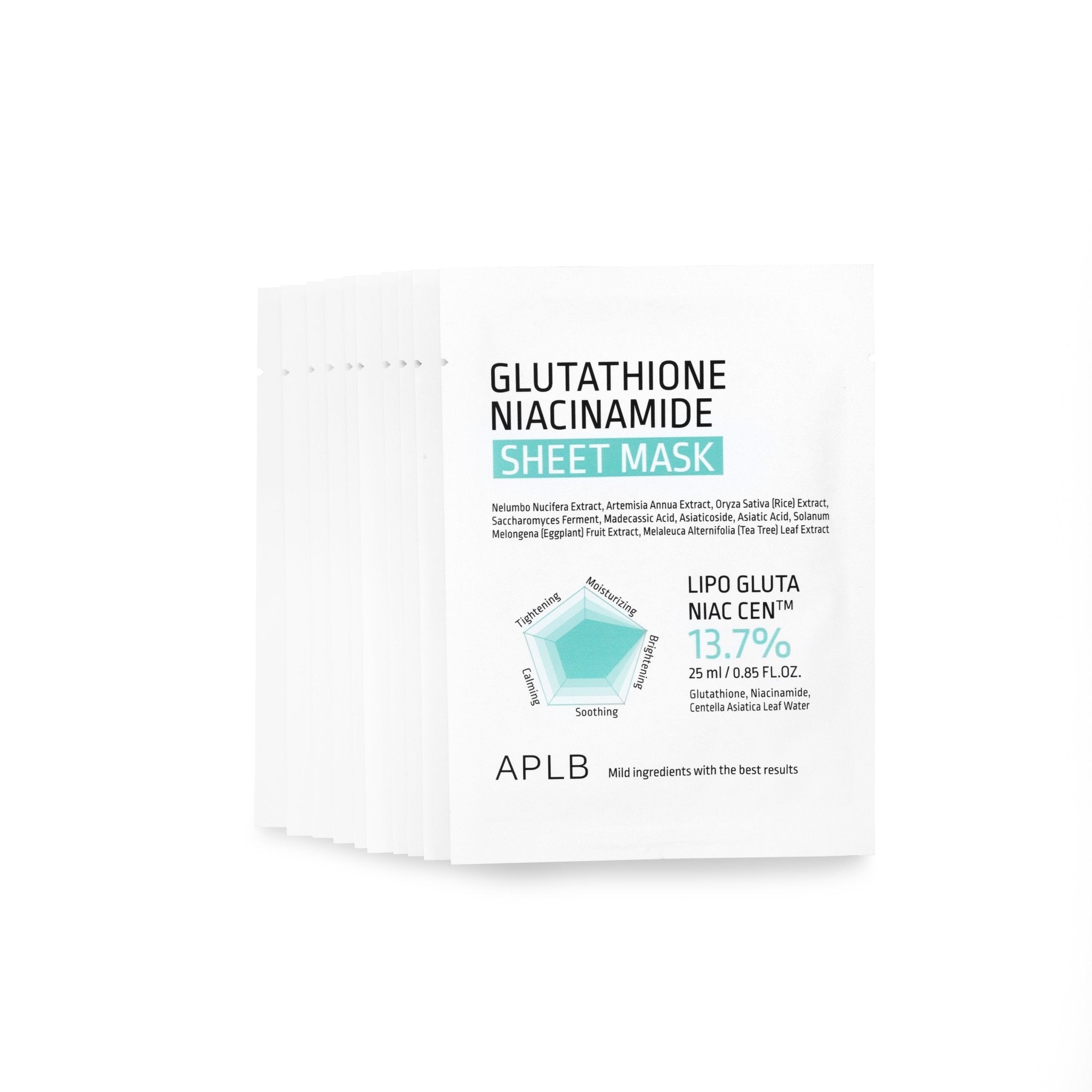 Masques au Glutathion et Niacinamide - Boîte de 10 - Kahng